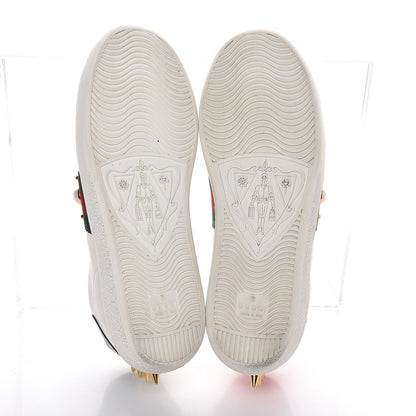 Gucci Calfskin Web Pearl Studded Ace Sneakers 37 White 7 of 11