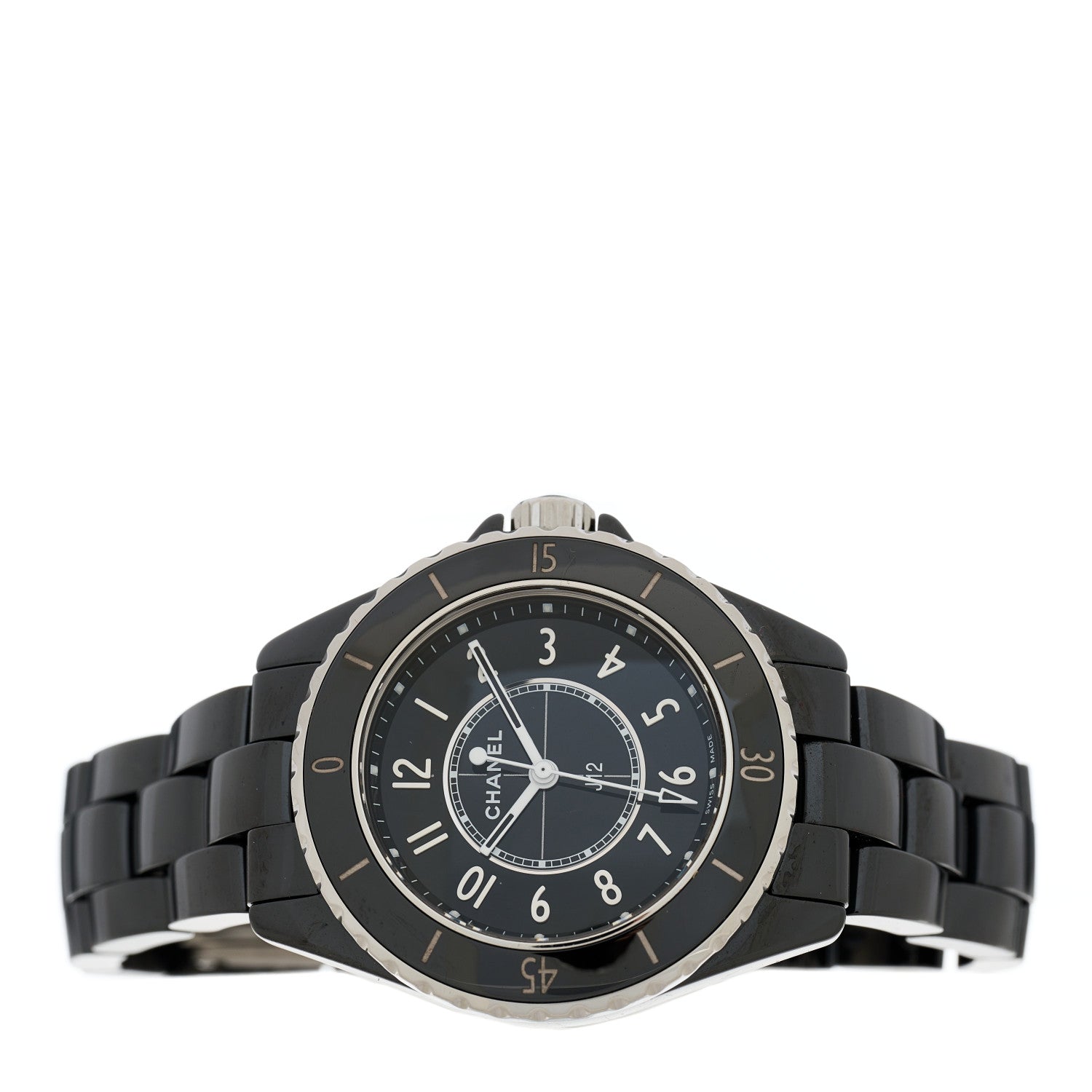 Chanel Stainless Steel Ceramic 33mm J12 Quartz Watch Black 2 of 4