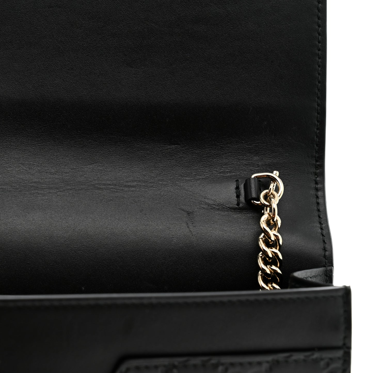 Guccissima Signature Bowy Chain Wallet Black