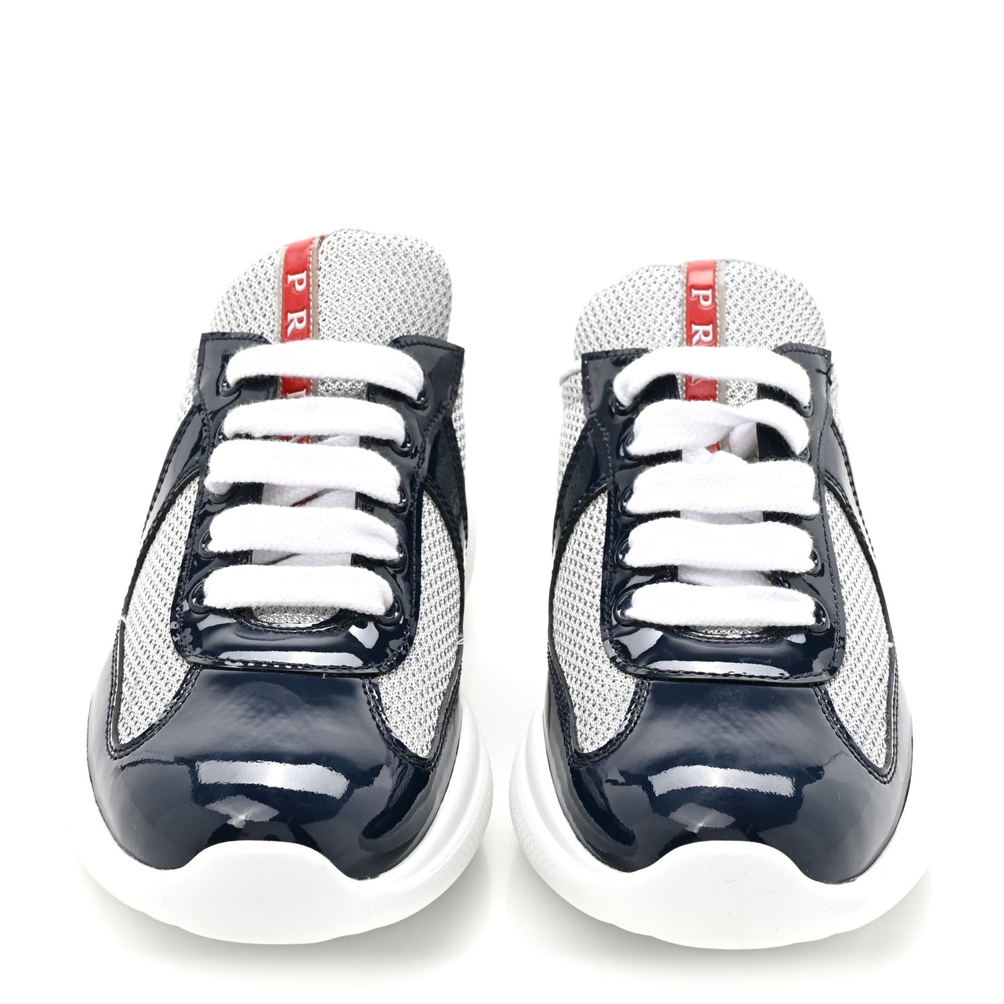 Patent Technical Fabric America's Cup Biker Sneakers 35 Royal Blue