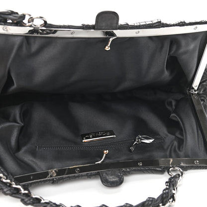 Chanel Lambskin Embroidered Frame Bag Black 5 of 13