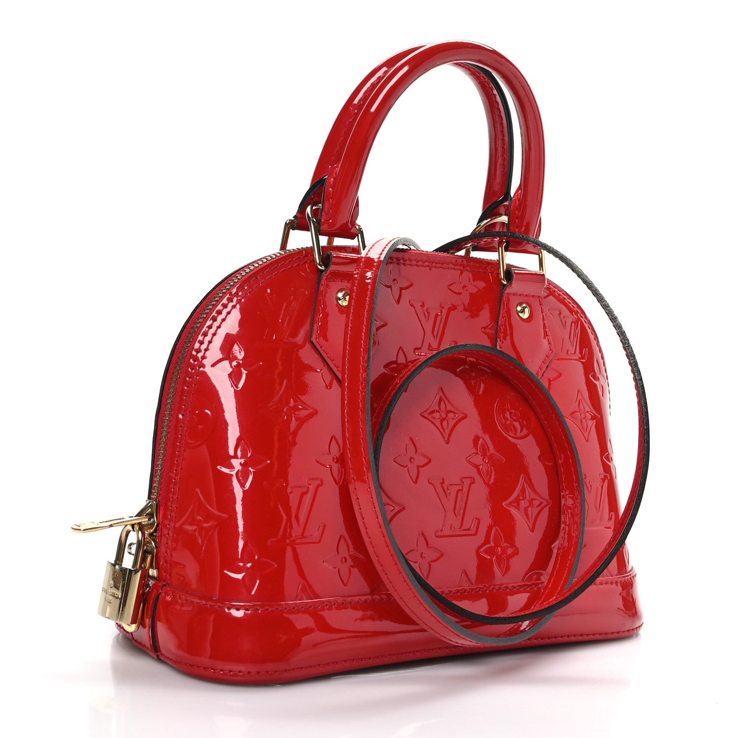 Louis Vuitton Vernis Alma BB Cherry 3 of 8