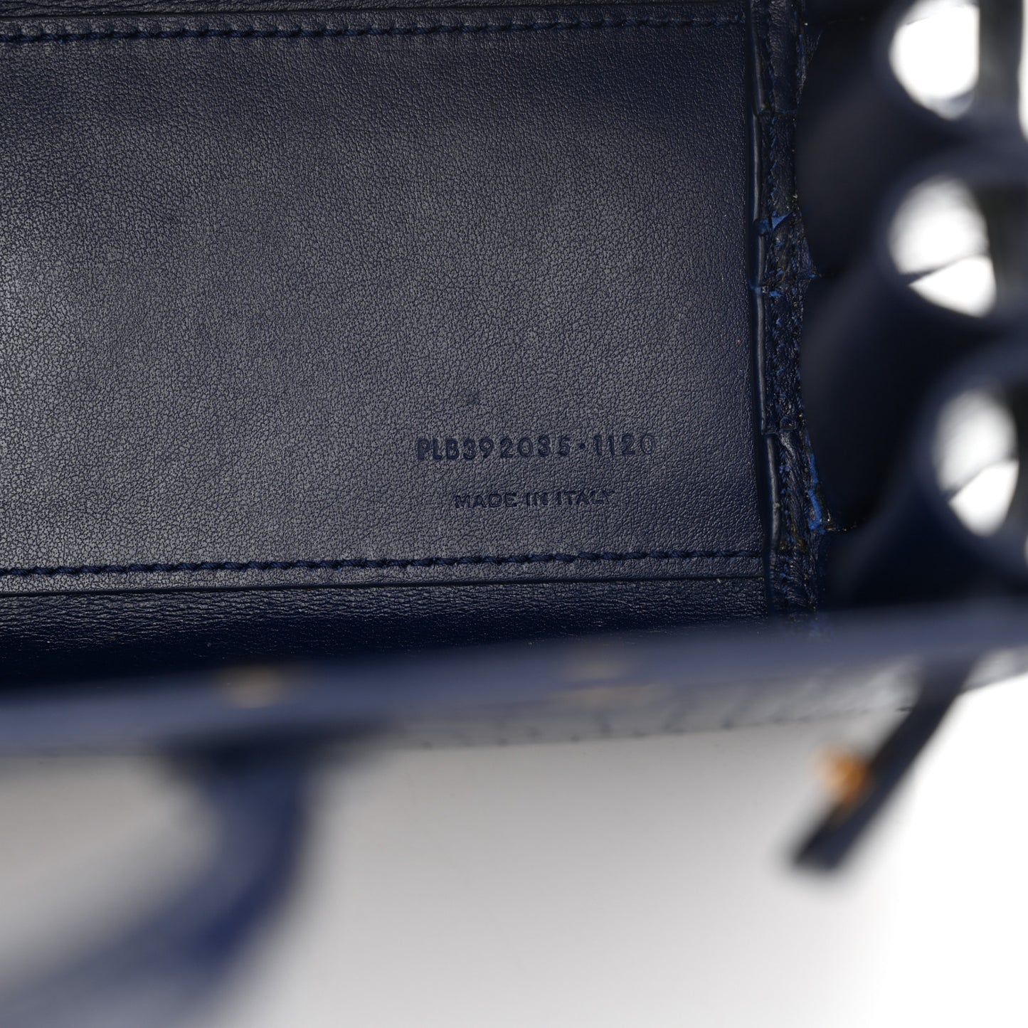 Calfskin Crocodile Embossed Nano Sac De Jour Saphir