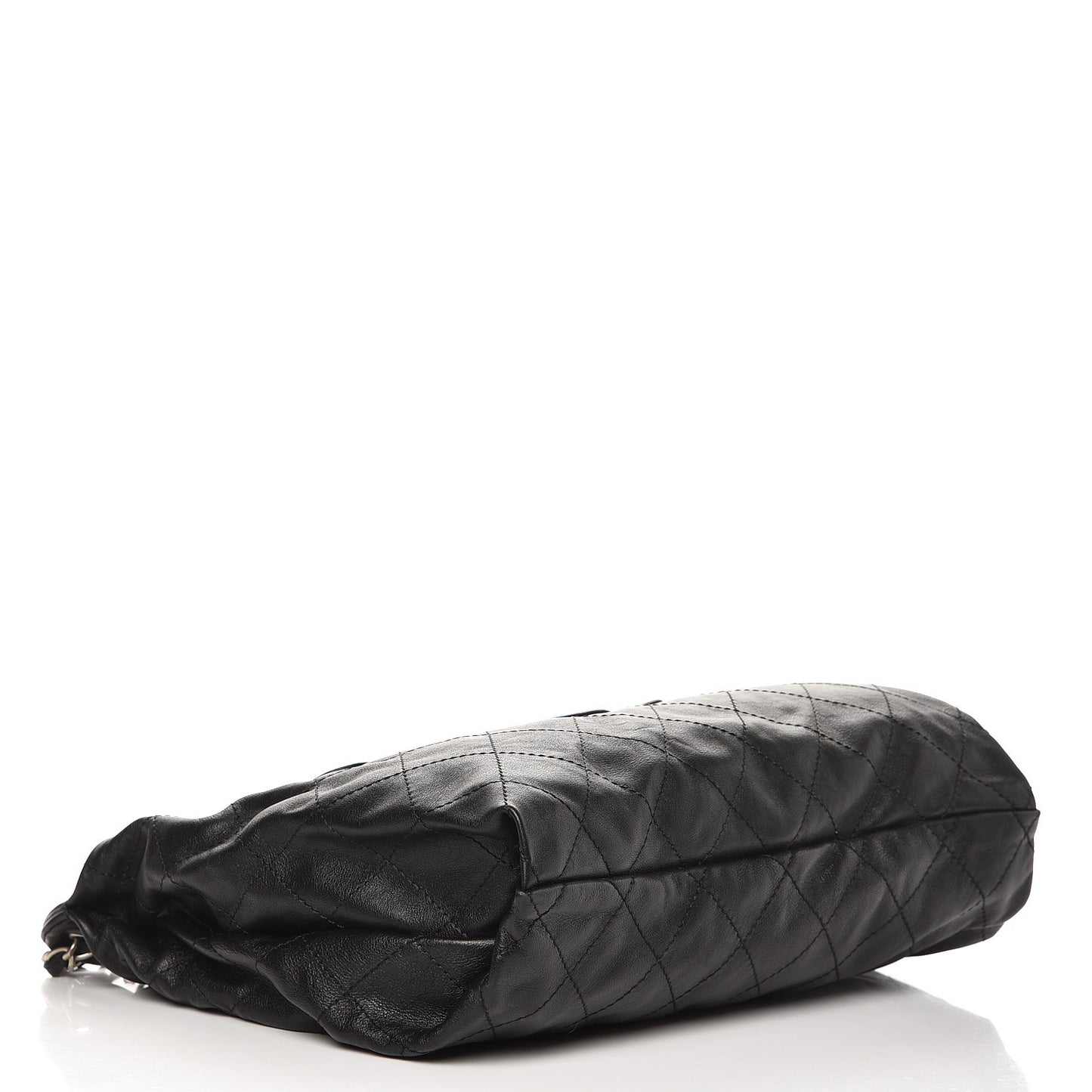 Calfskin Stitched Large Tote Black