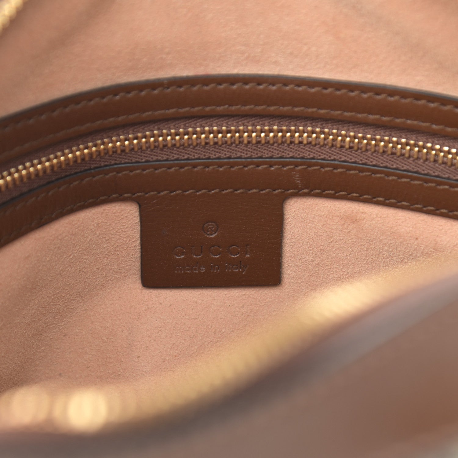 Gucci GG Supreme Monogram Small Horsebit 1955 Shoulder Bag Beige Brown Sugar 6 of 17