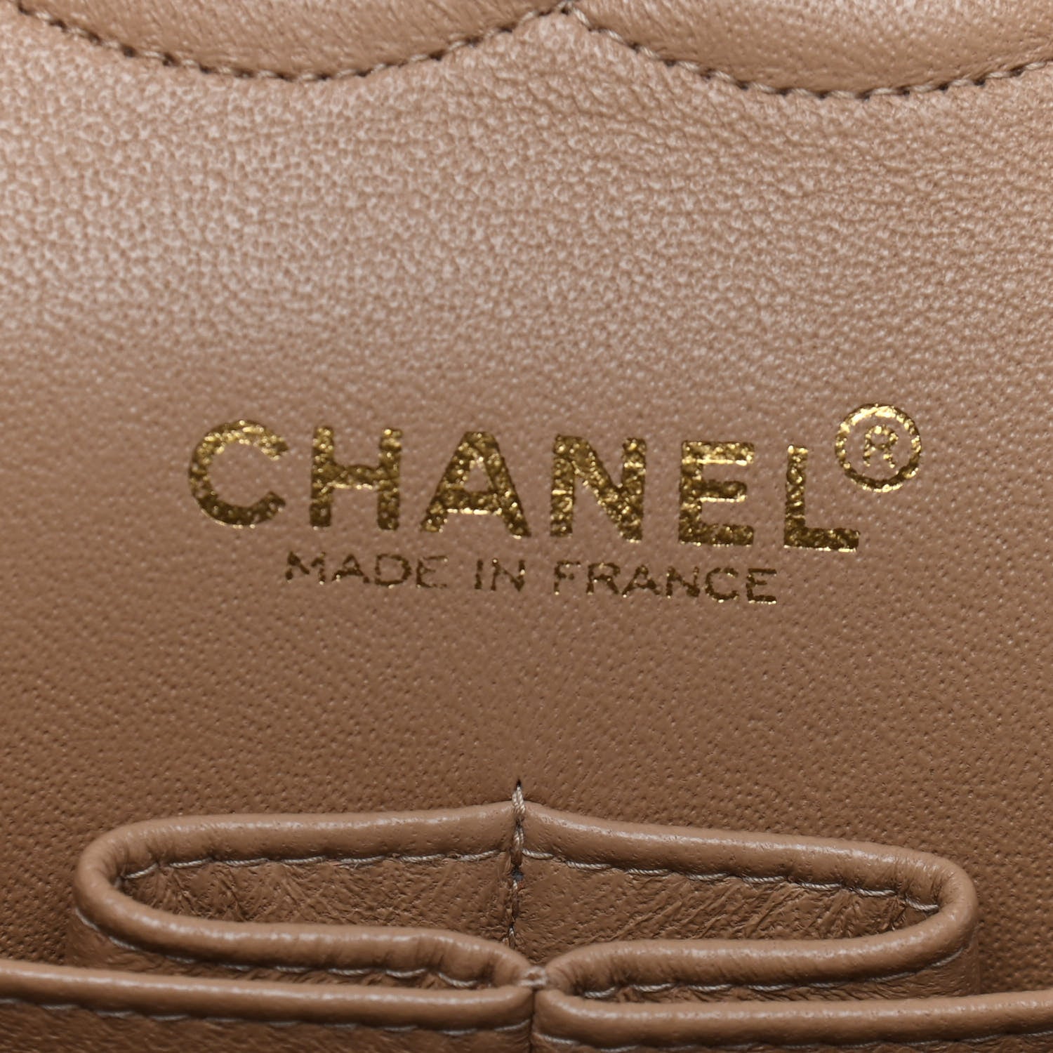 Chanel Lambskin Quilted Medium Double Flap Beige 7 of 10