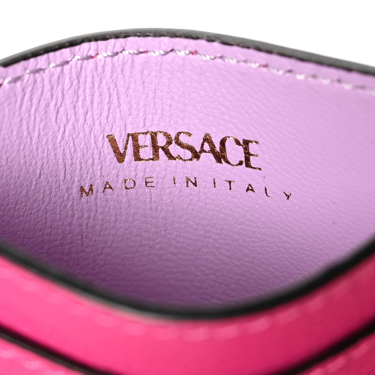 Versace Calfskin Medusa Card Holder Pink 6 of 7