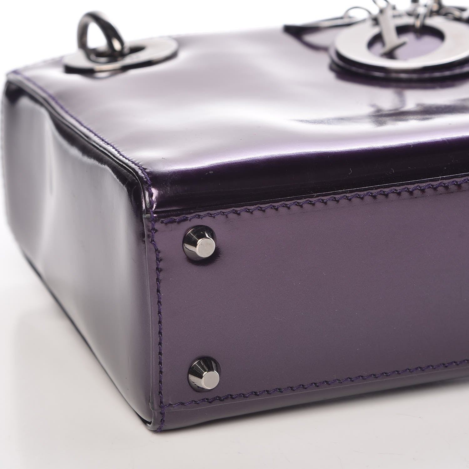 Christian Dior Patent Mini Lady Dior Purple 11 of 12