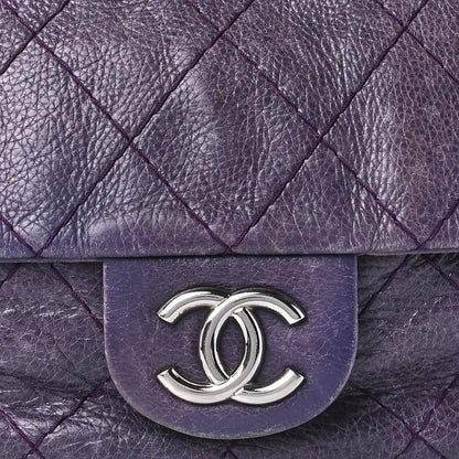 Chanel Glazed Calfskin Stitched On The Road Flap Purple 8 of 12