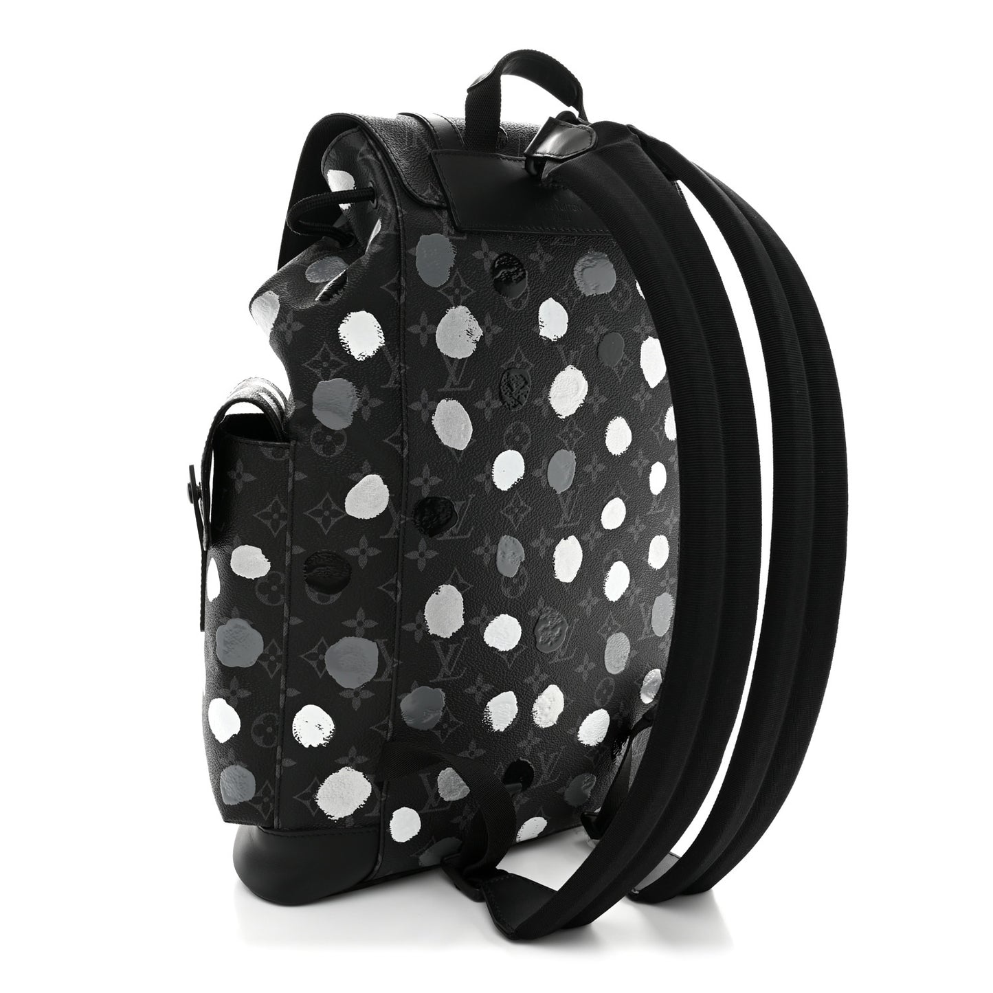 LV X YK Monogram Eclipse Dots Christopher MM Backpack Black