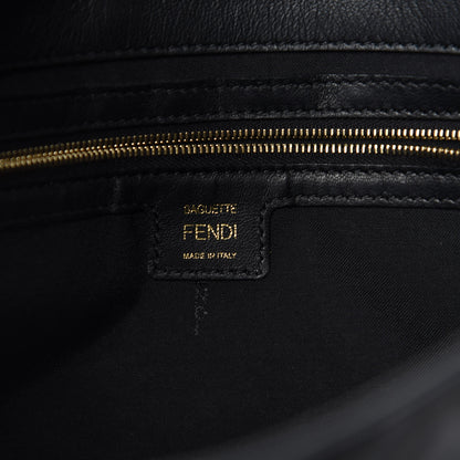 Fendi Nappa FF 1974 Embossed Large Baguette Black 8 of 10