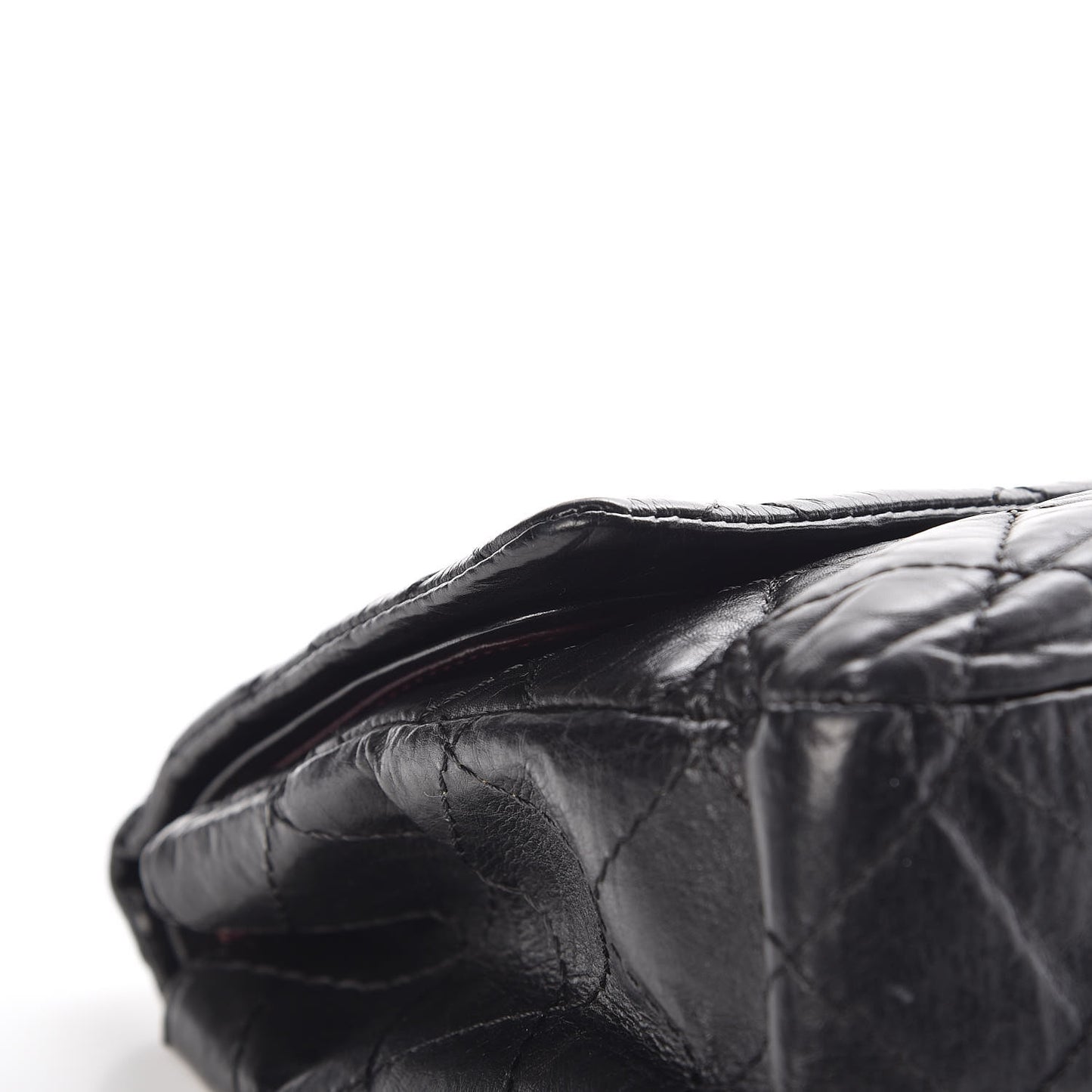 Aged Calfskin Quilted 2.55 Reissue 227 Flap Black