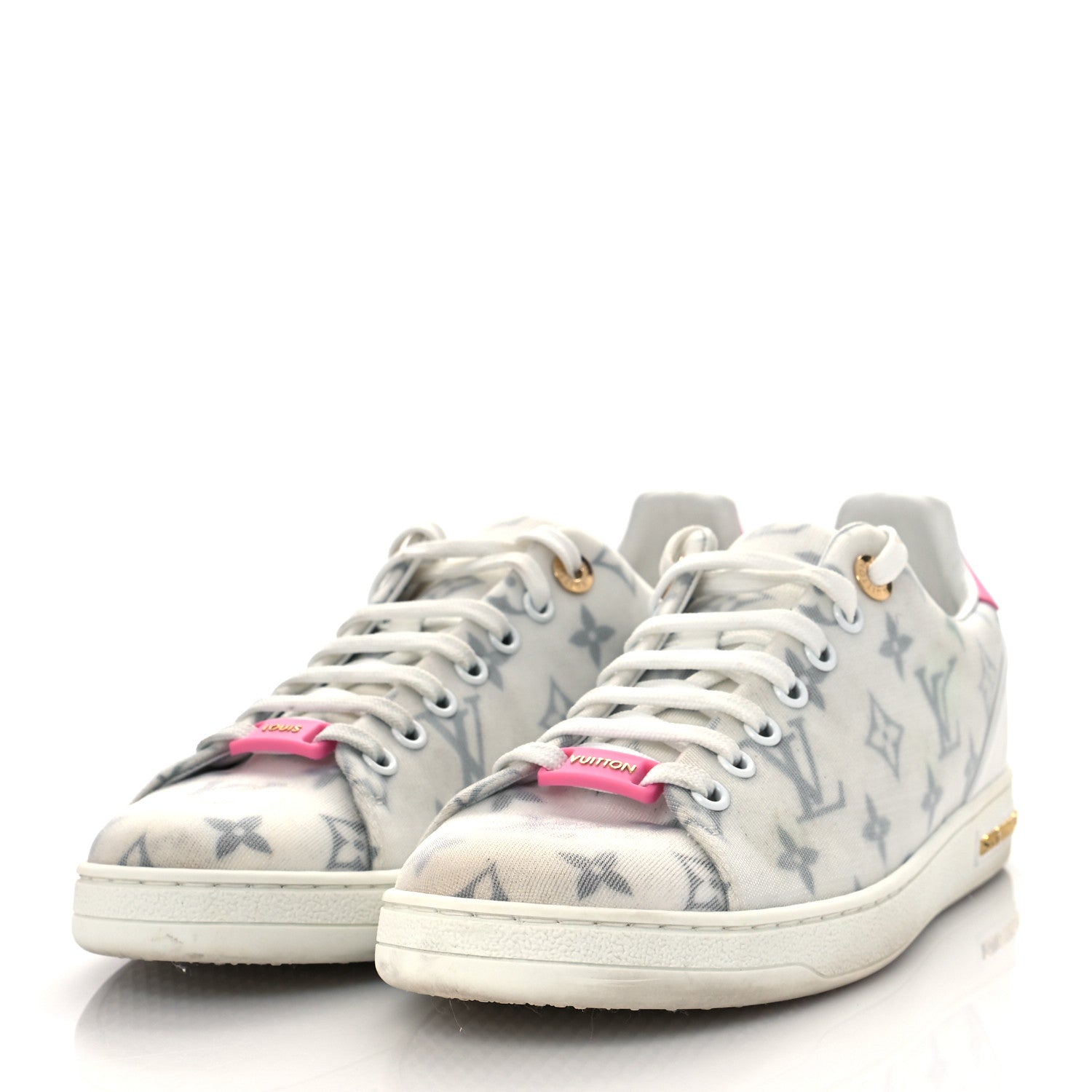 Louis Vuitton Technical Fabric Calfskin Frontrow Sneakers 40 Pink 3 of 8