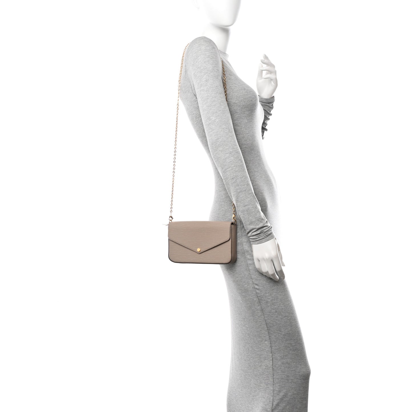 Epi Felicie Pochette Chain Wallet Galet