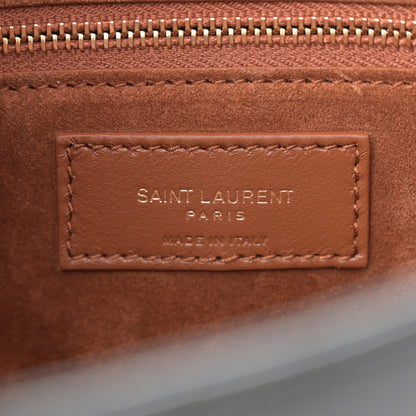 Saint Laurent Calfskin Crocodile Embossed Le 5 A 7 Hobo Black 6 of 11