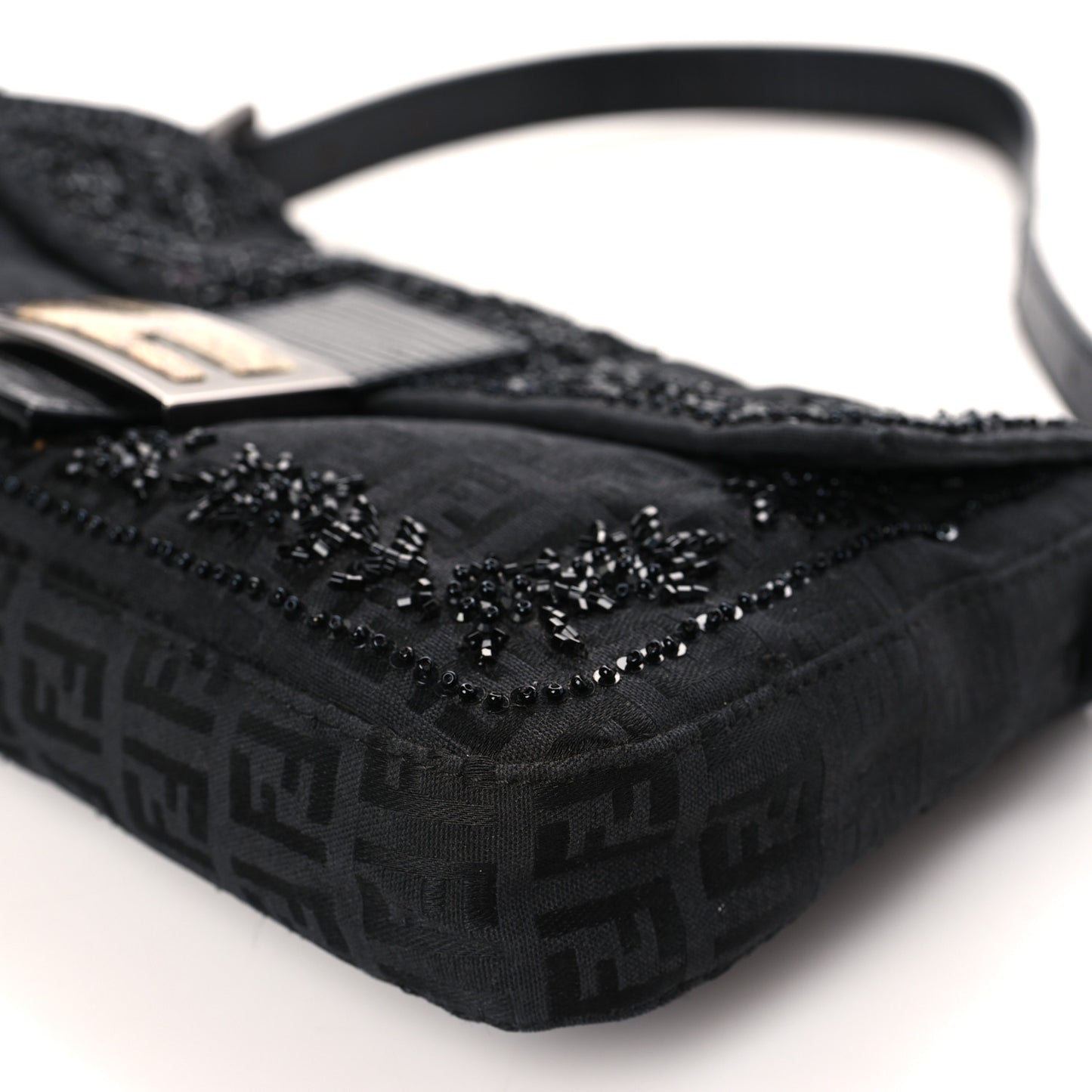 Zucchino Lizard Beaded Baguette Black