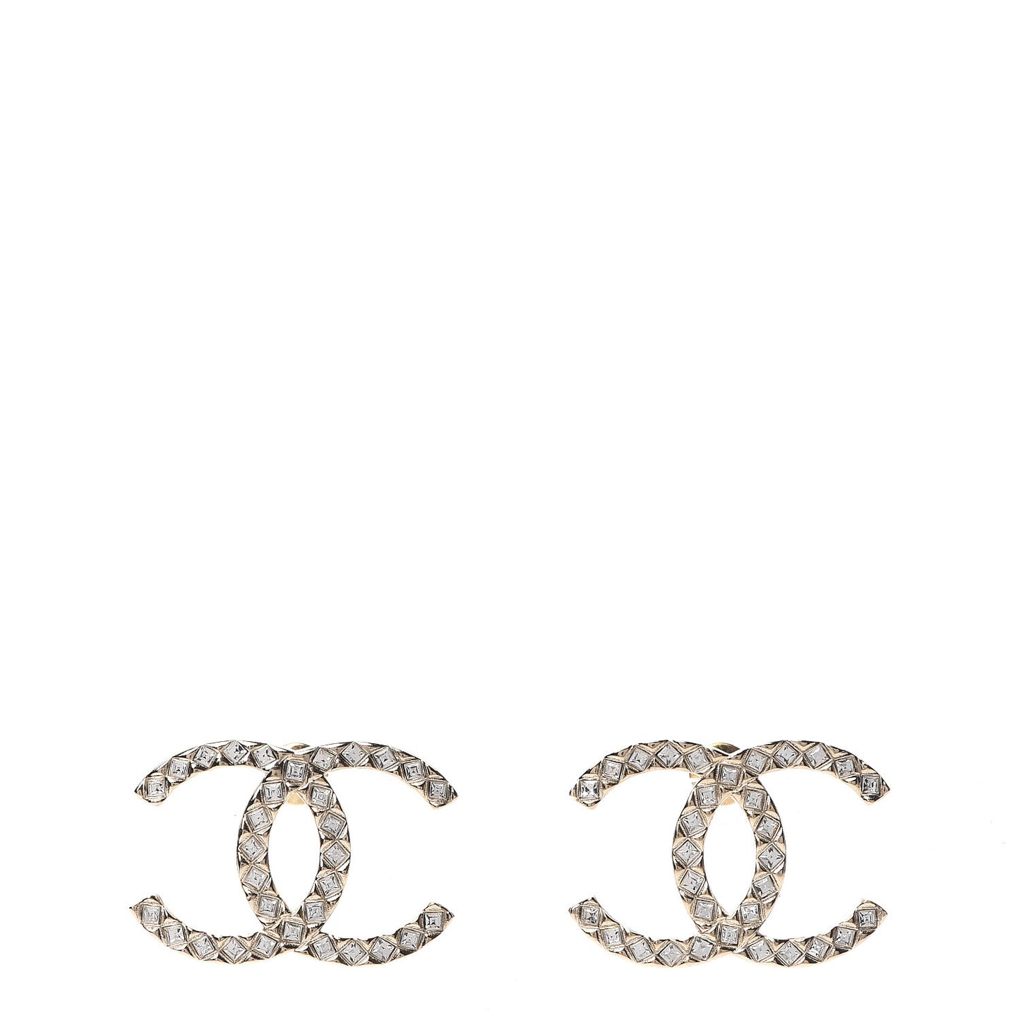 Baguette Crystal High Society CC Earrings Gold