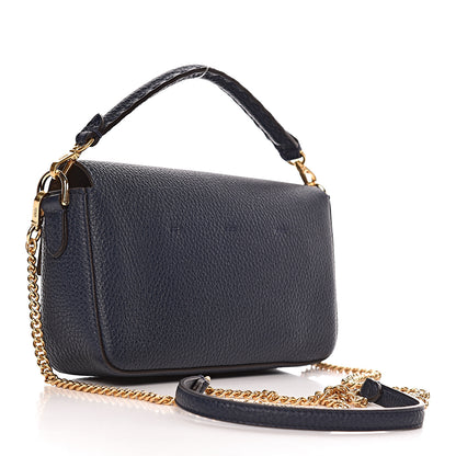 Fendi Cuoio Romano Mini Baguette Indaco 3 of 10