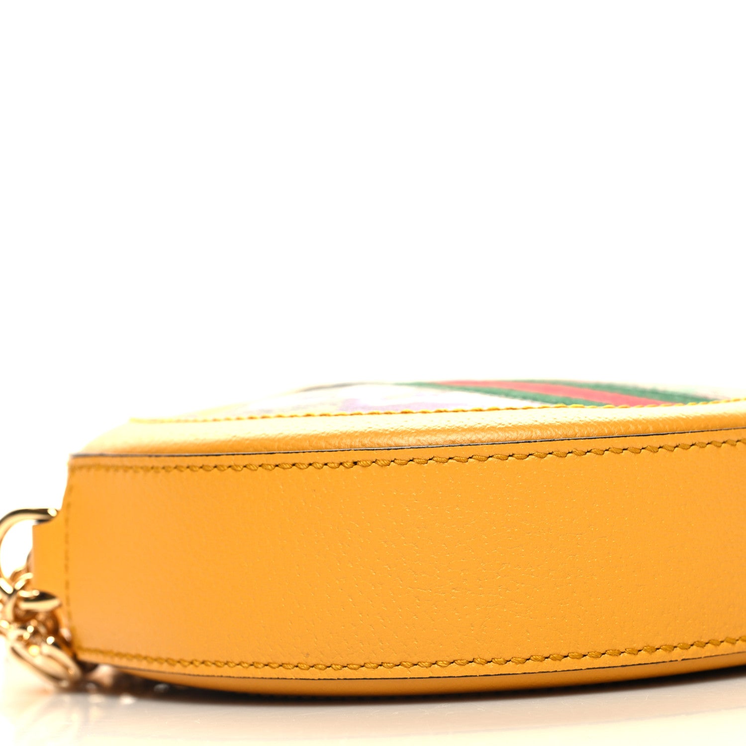 Gucci GG Supreme Monogram Flora Web Mini Ophidia Round Shoulder Bag Beige Multicolor Crop 9 of 11