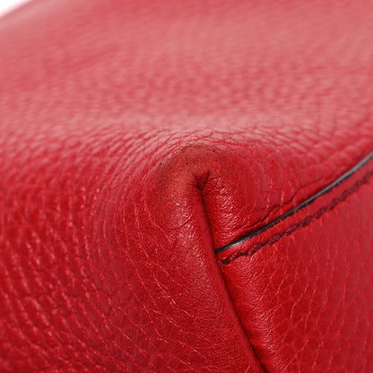 Gucci Pebbled Calfskin Medium Soho Chain Shoulder Bag Tabasco Red 14 of 17