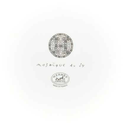 Hermes Porcelain Mosaique Au 24 Platinum Square Plate N°3 6 of 7