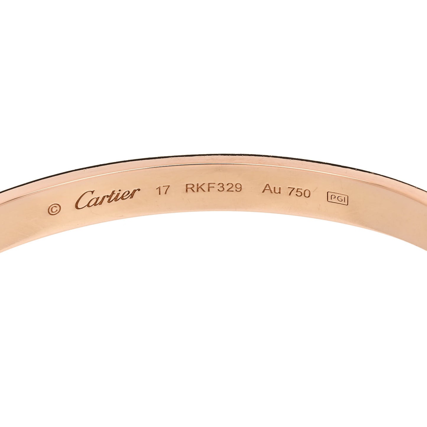 18K Pink Gold LOVE Bracelet 17