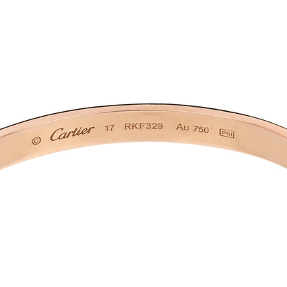 Cartier 18K Pink Gold LOVE Bracelet 17 6 of 9
