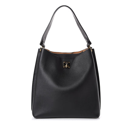 MCM Grained Calfskin Large Milla Hobo Black 1 of 8