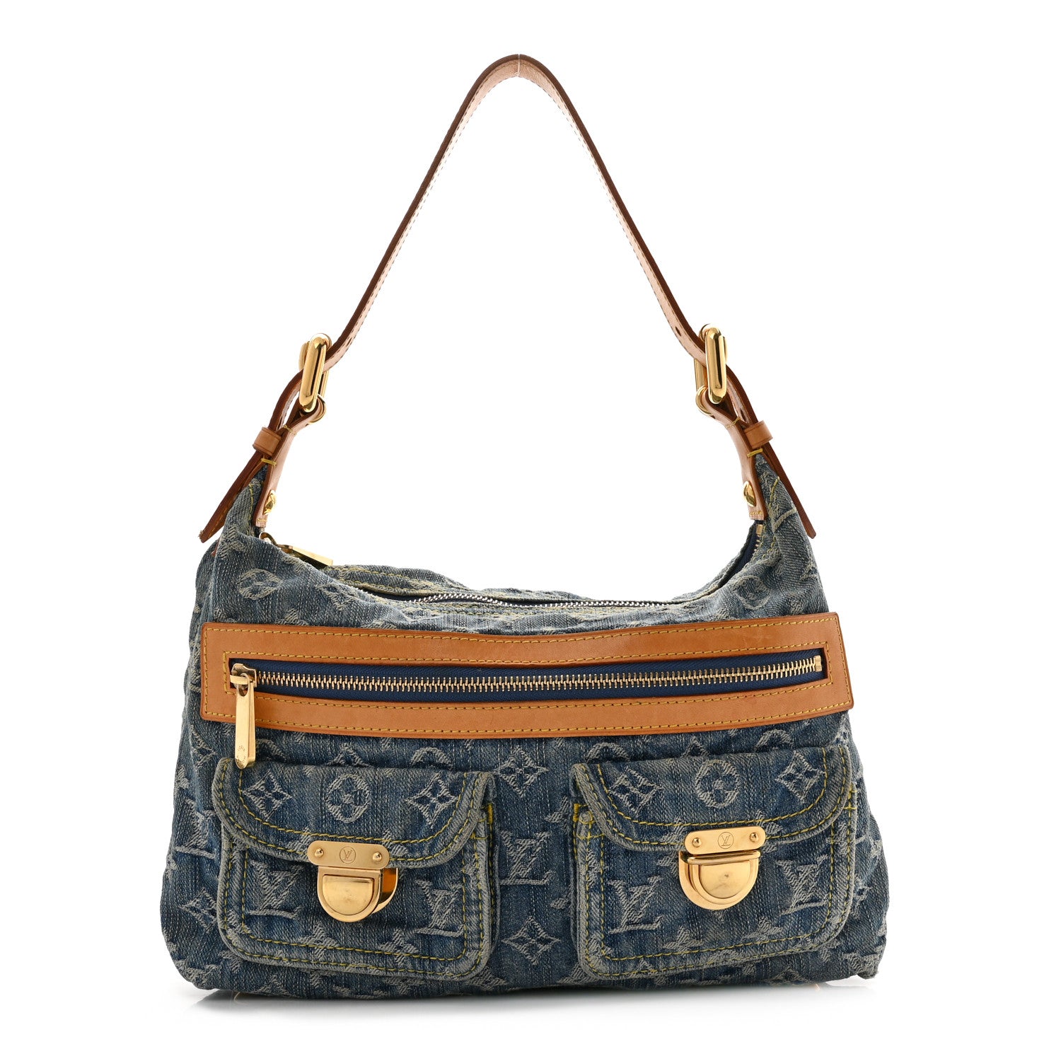 Louis Vuitton Monogram Denim Baggy PM Blue 1 of 8
