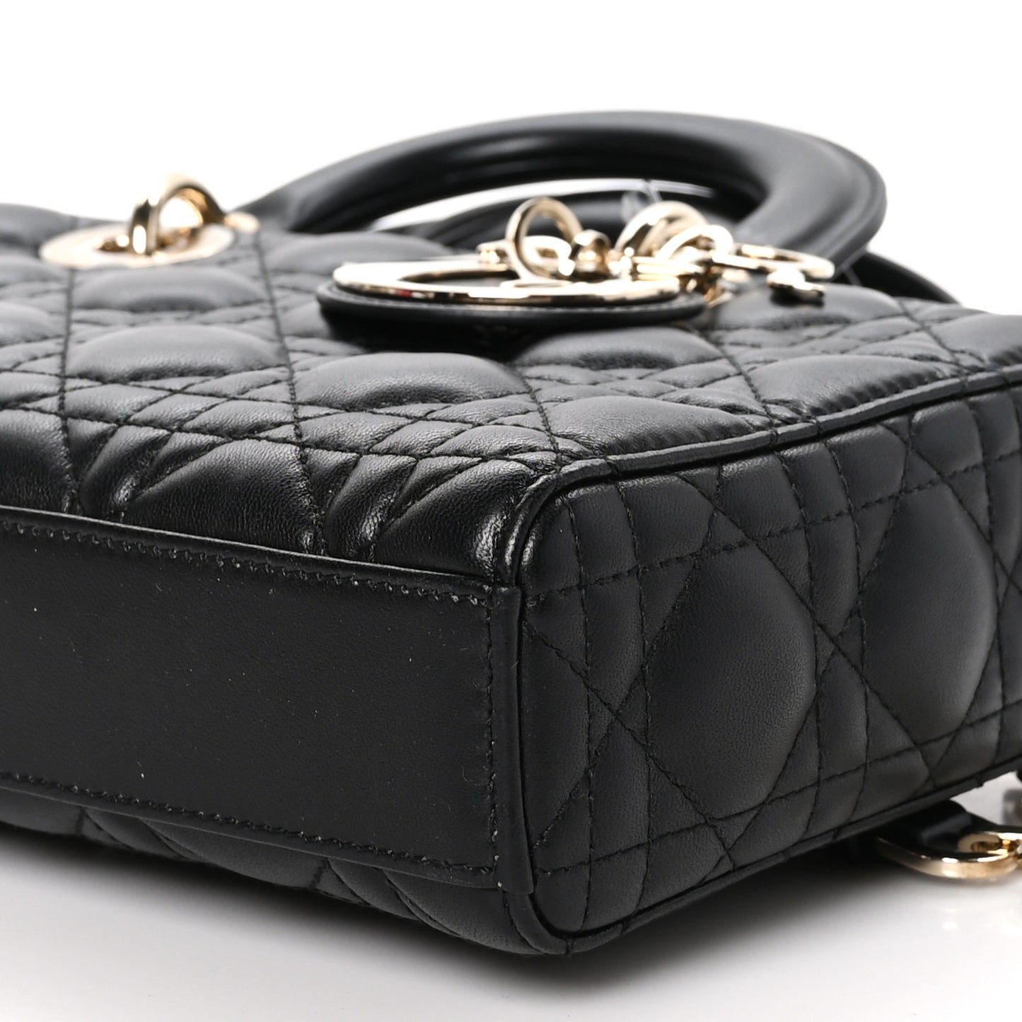 Lambskin Cannage Medium Lady D-Joy Black