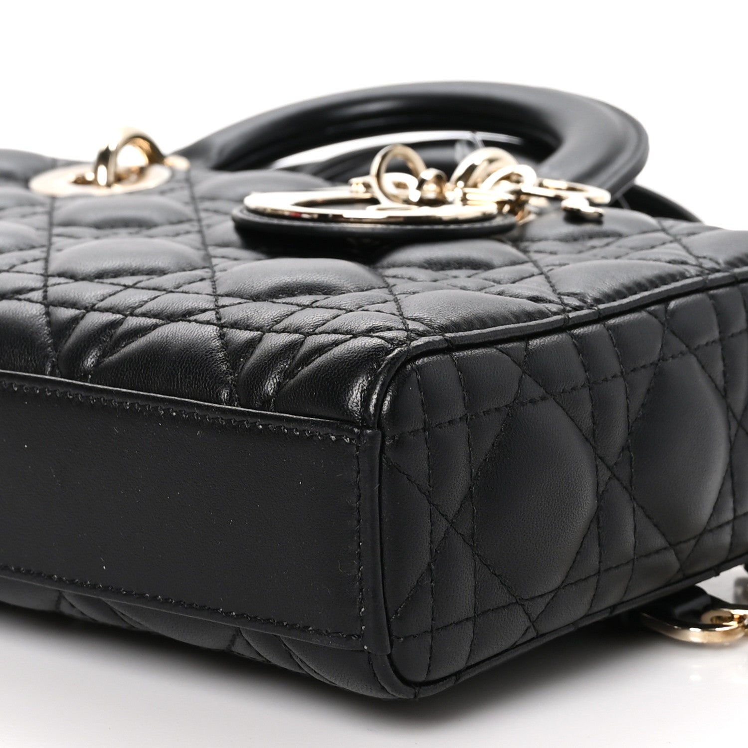 Christian Dior Lambskin Cannage Medium Lady D-Joy Black 9 of 9