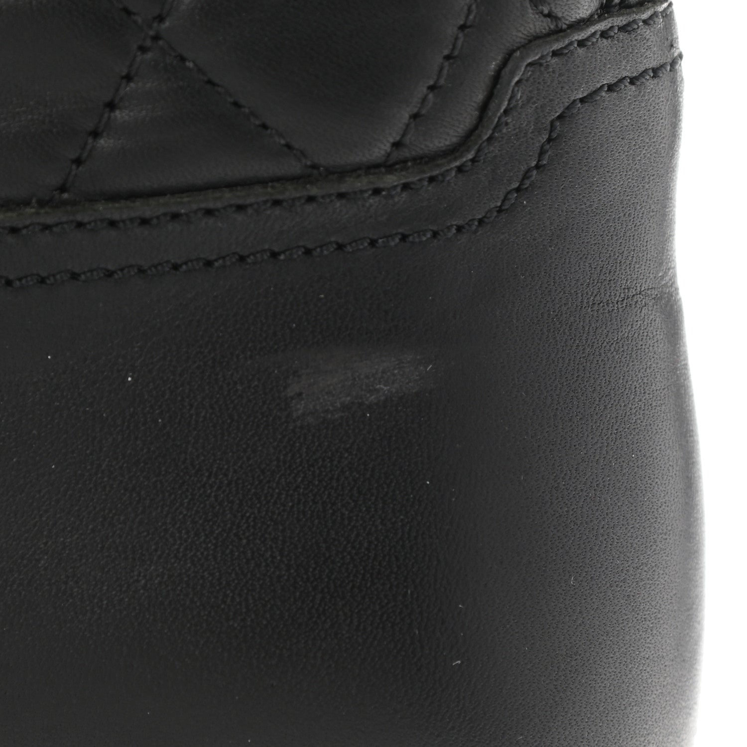 Chanel Calfskin Quilted Boots 37 Black 9 of 12