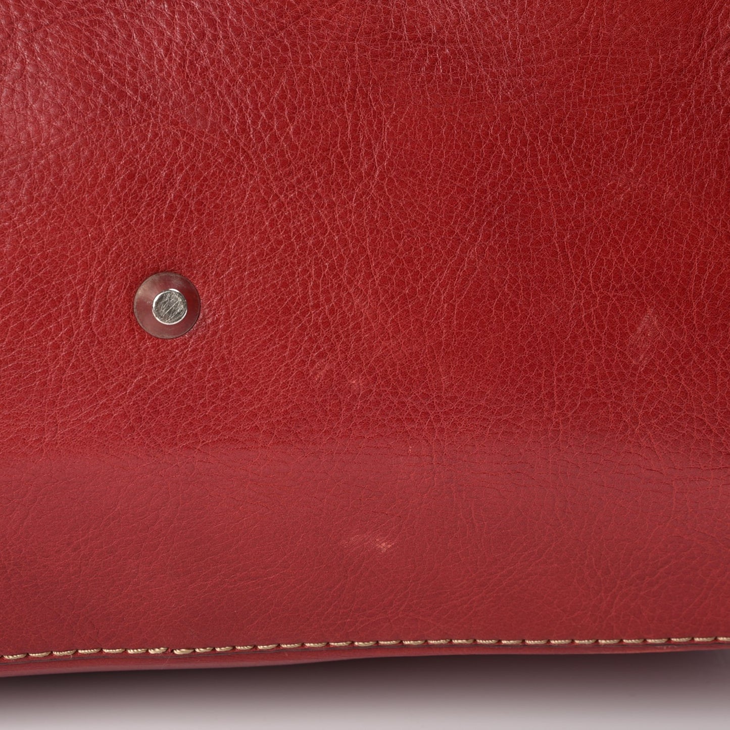 Calfskin Edith Dome Bowler Red