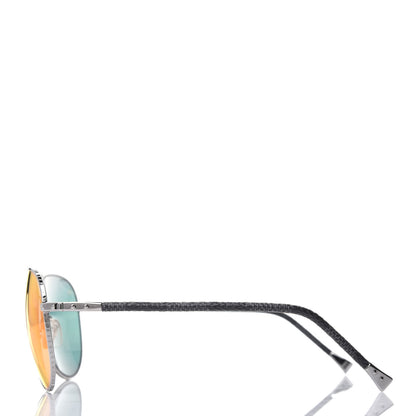 Louis Vuitton Damier Graphite Conspiration Pilote Aviator Sunglasses Z0791U Silver 3 of 8