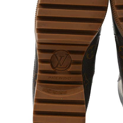 Louis Vuitton Suede Calfskin Monogram Platform Desert Boots 38 Dark Gray 6 of 7