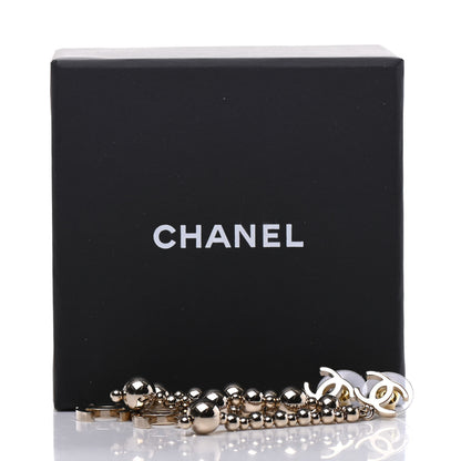 Chanel Metal CC Bead Drop Earrings Gold 5 of 5