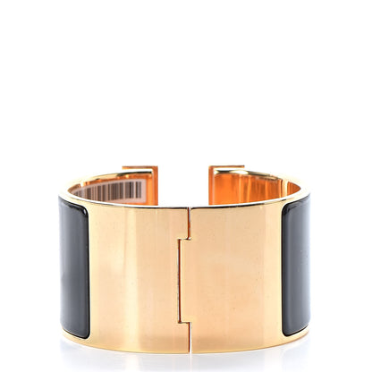 Hermes Enamel Extra Wide Clic Clac H Bracelet PM Black 3 of 6