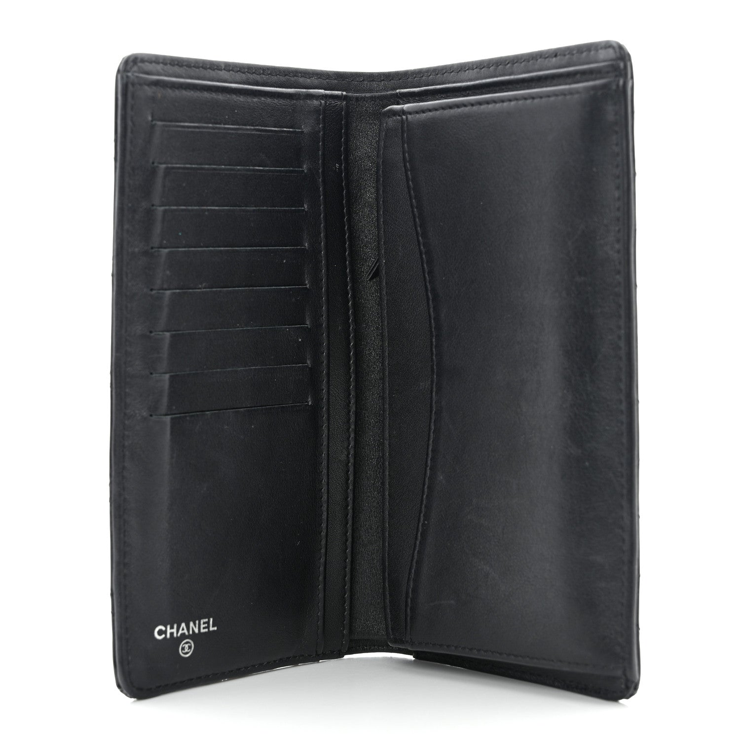 Chanel Patent Calfskin Quilted Yen Wallet So Black 5 of 14
