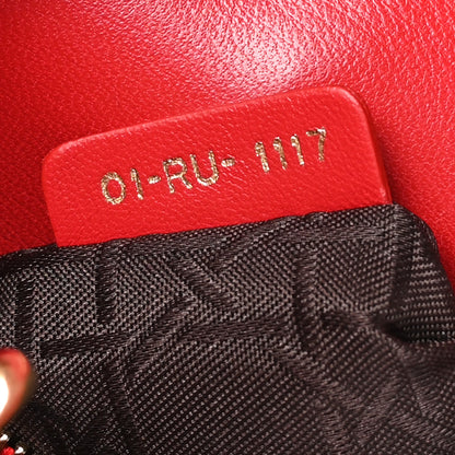 Christian Dior Lambskin Cannage Small Lucky Badges My Lady Dior Red 7 of 11