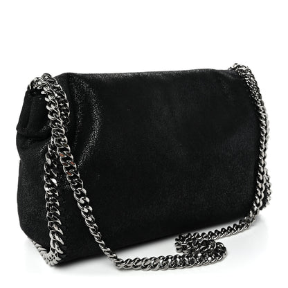 Stella McCartney Shaggy Deer Mini Falabella Fold Over Tote Black 3 of 10