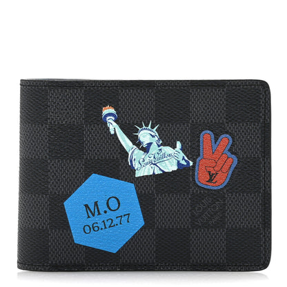 Louis Vuitton Damier Graphite World Tour Multiple Wallet Blue 1 of 6