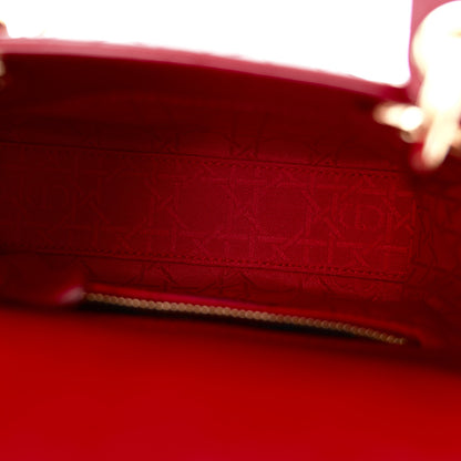 Christian Dior Patent Cannage Mini Lady Dior Red 5 of 10