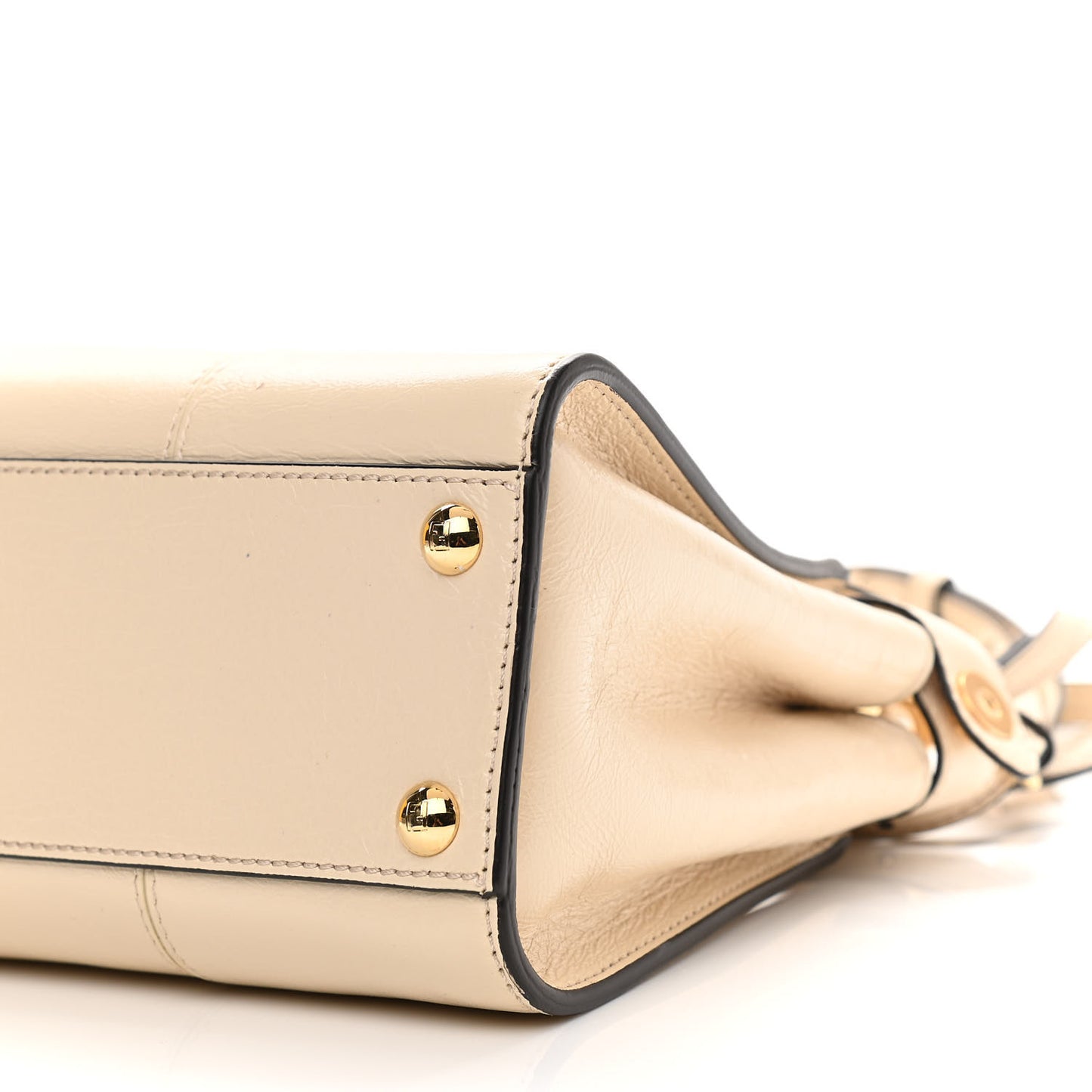 Agnello Old Shine Mini Peekaboo Iconic Satchel Camelia