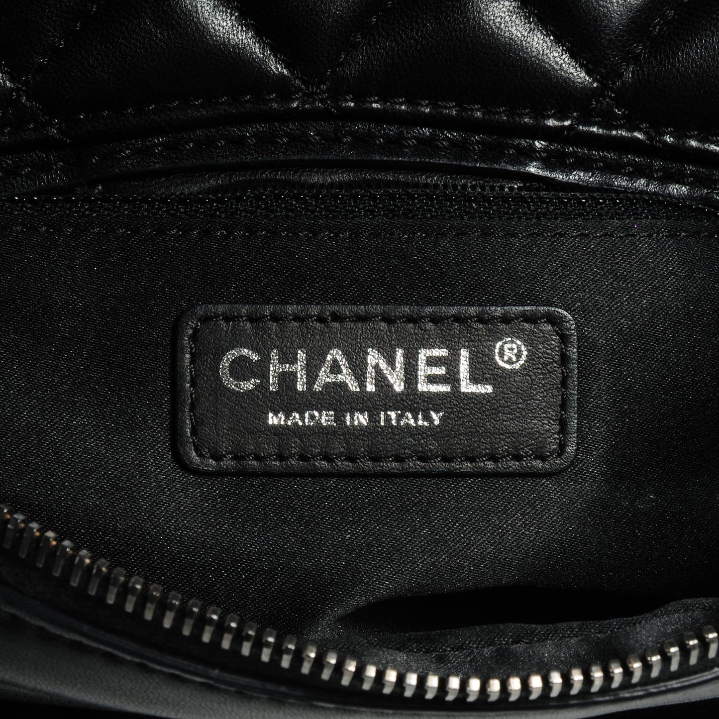Lambskin Quilted Citizen Zip Large Flap Black