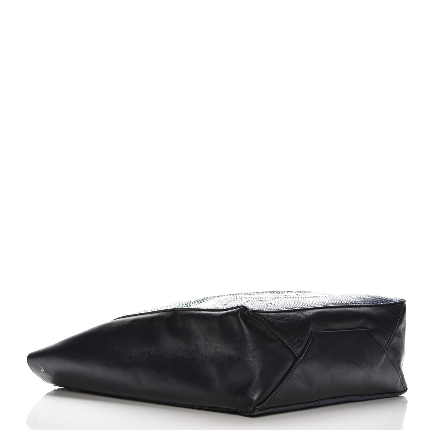 Celine Ayers Snakeskin Vertical Cabas Black Multi 4 of 6