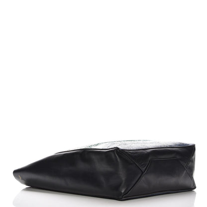 Celine Ayers Snakeskin Vertical Cabas Black Multi 4 of 6
