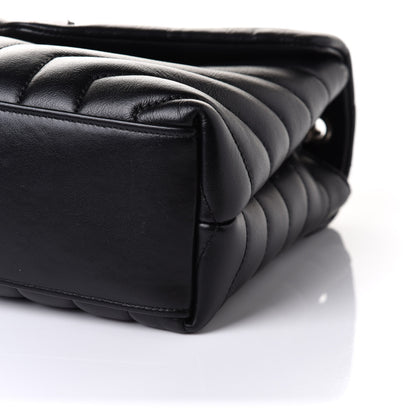 Saint Laurent Calfskin Y Quilted Monogram Small Loulou Chain Satchel Black 10 of 13