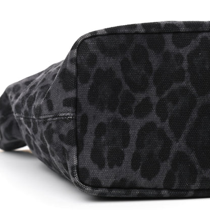 Dolce & Gabbana Canvas Dauphine Leopard Print Studded Beatrice Love Tote Black 5 of 7
