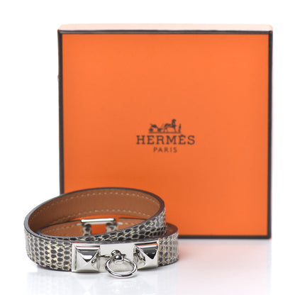 Hermes Lizard Rivale Double Tour Bracelet T2 Ombre 6 of 6