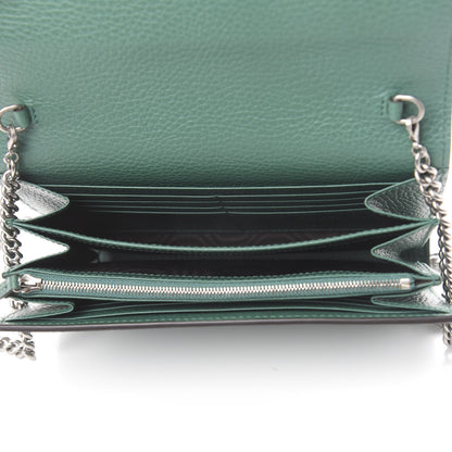 Gucci Calfskin Mini Dionysus Chain Wallet Emerald 4 of 10